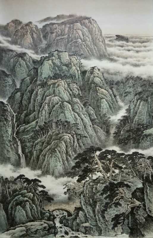 张鹏山水画家国画家张鹏5000元平方尺